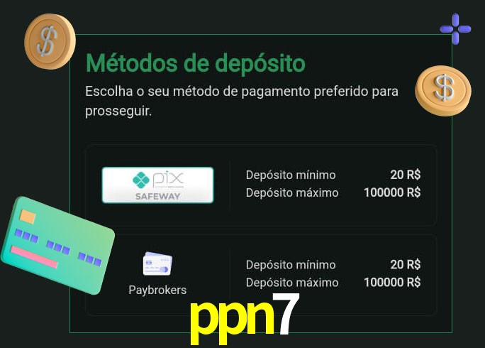 O cassino ppn7 oferece uma grande variedade de métodos de pagamento